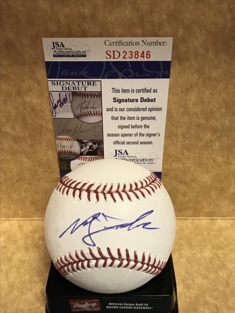 NICKY DELMONICO WHITE SOX SIGNATURE DEBUT SIGNED M.L. BASEBALL JSA SD23846