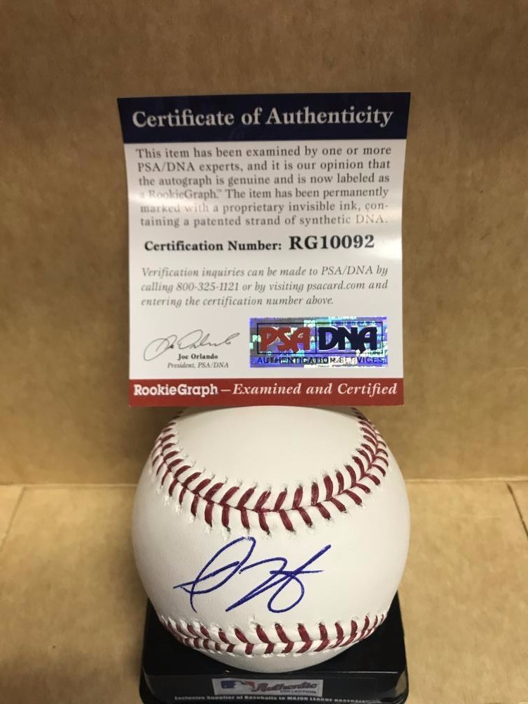 DILLON TATE NEW YORK YANKEES ROOKIE BALL SIGNED M.L. BASEBALL PSA RG10092