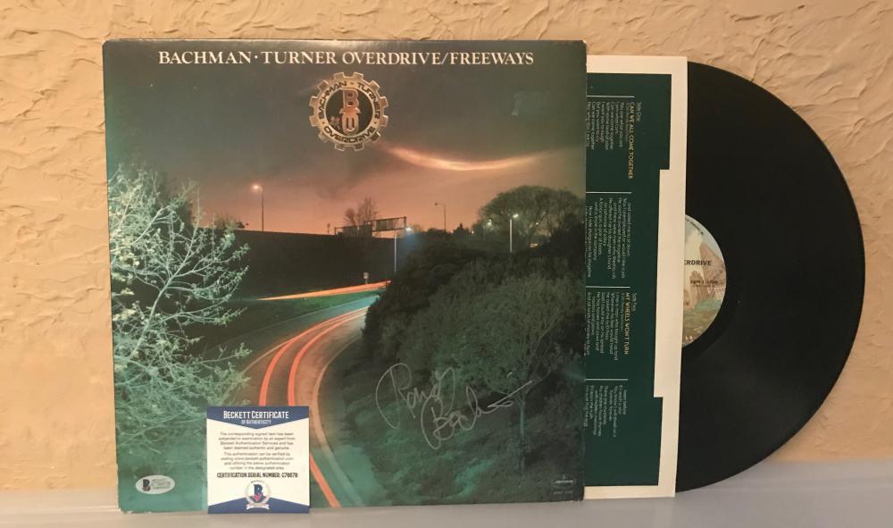 BACHMAN TURNER OVERDRIVE/ FREEWAYS SIGNED BY RANDY BACHMAN VINYL BECKETT C76578