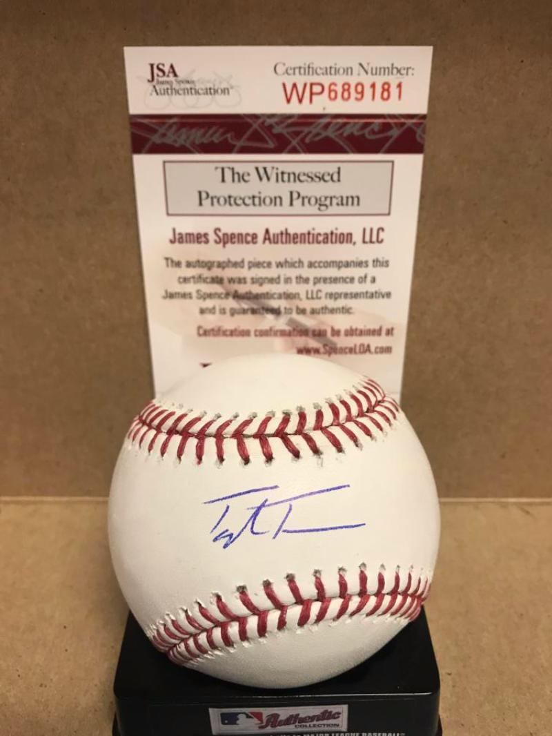 TAYLOR TRAMMELL SEATTLE MARINERS SIGNED M.L. BASEBALL JSA WP689181