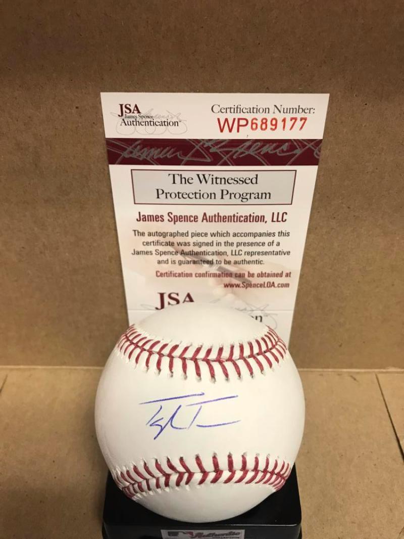 TAYLOR TRAMMELL CINCINNATI REDS SIGNED M.L. BASEBALL JSA WP689177