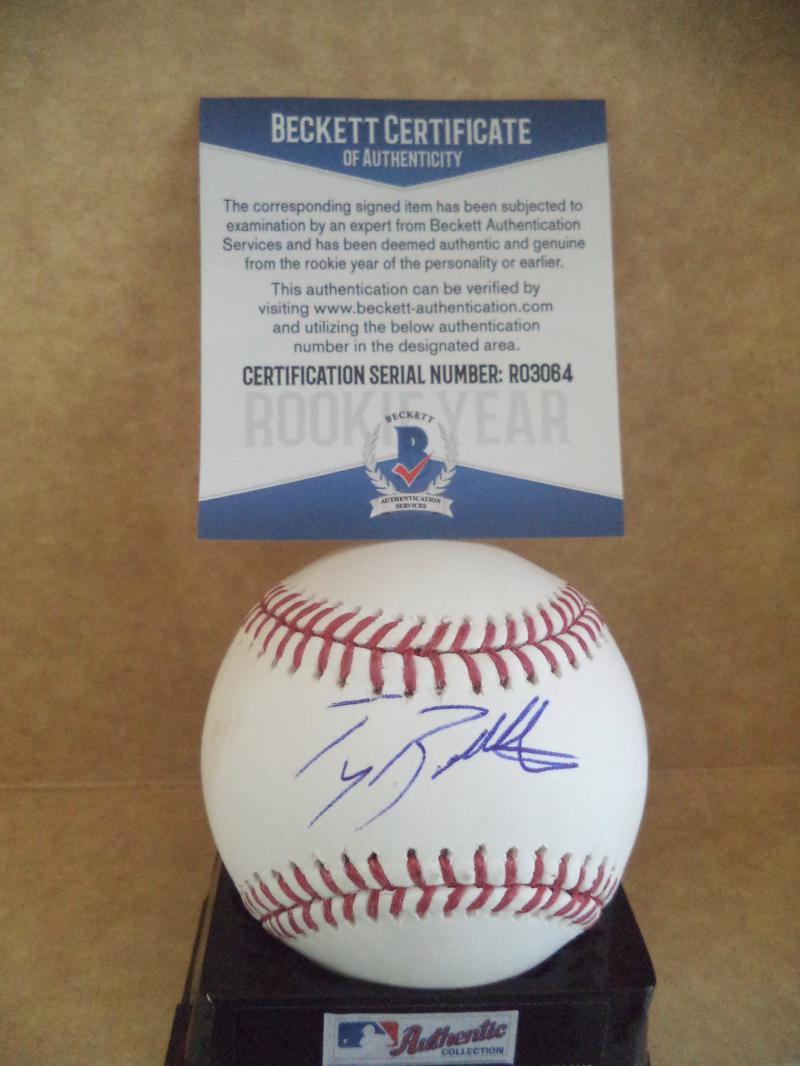 TY BUFFREY BOSTON RED SOX ROOKIE YEAR SIGNED AUTO ML BASEBALL BECKETT R03064