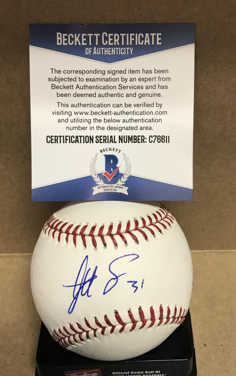 DANNY SALAZAR #31 CLEVELAND INDIANS SIGNED AUTO M.L. BASEBALL BECKETT C76611