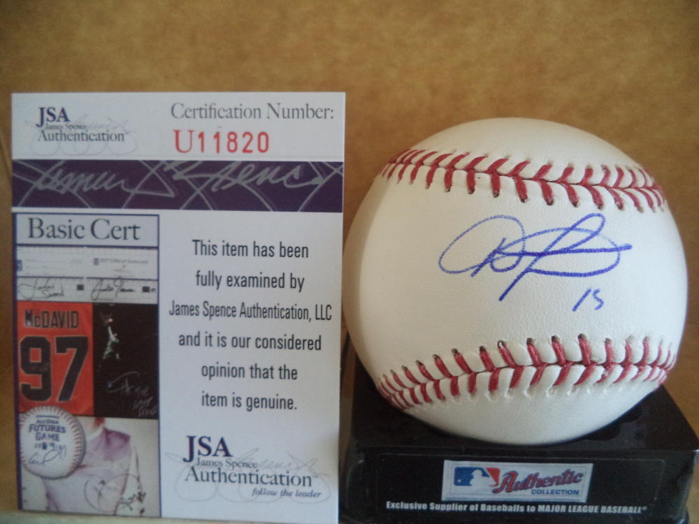 AUSTIN JACKSON SAN FRANCISCO GIANTS SIGNED AUTOGRAPH M.L. BASEBALL JSA U11820