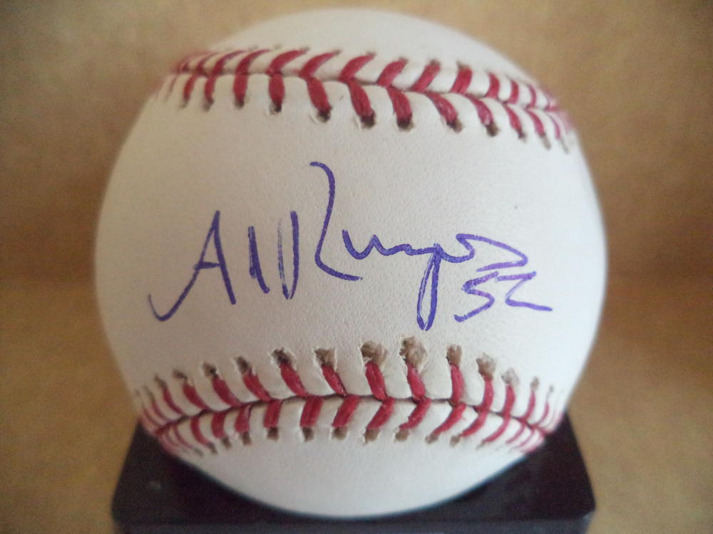 AL REYES #52 BREWERS/PIRATES/YANKEES SIGNED AUTOGRAPH M.L. BASEBALL W/COA COLLECTIBLE MEMORABILIA