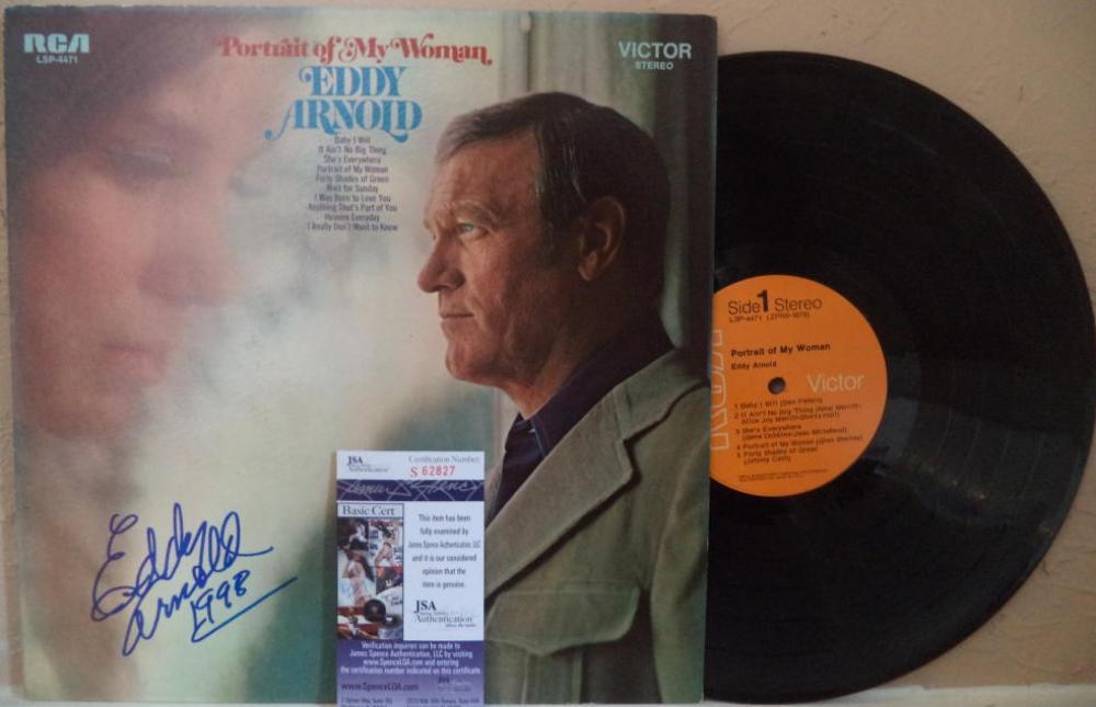 EDDY ARNOLD PORTRAIT OF MY WOMAN SIGNED AUTOGRAPHED ALBUM 1998 JSA S62827