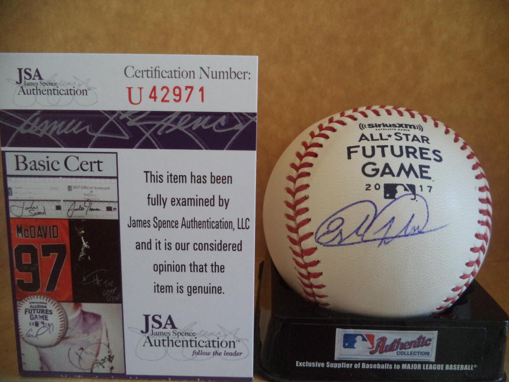 ESTEVAN FLORIAL NY YANKEES SIGNED 2017 ALL-STAR FUTURES GAME BASEBALL JSA U42971