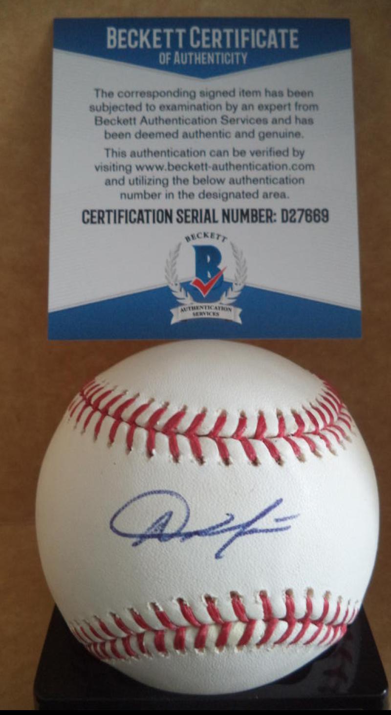 AUSTIN JACKSON SAN FRANCISCO GIANTS SIGNED AUTOGRAPH M.L BASEBALL BECKETT D27669