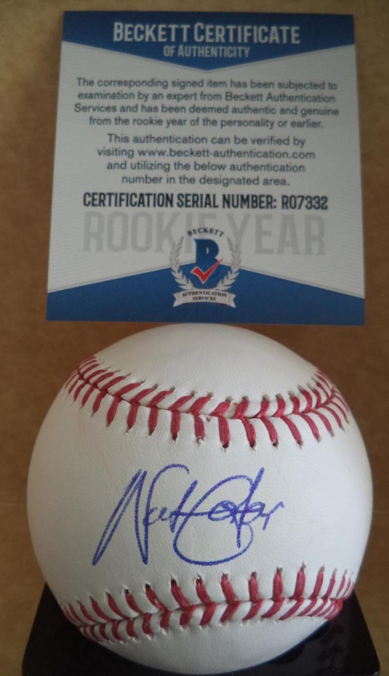NICK GORDON MINNESOTA TWINS ROOKIE YEAR SIGNED AUTO ML BASEBALL BECKETT R07332