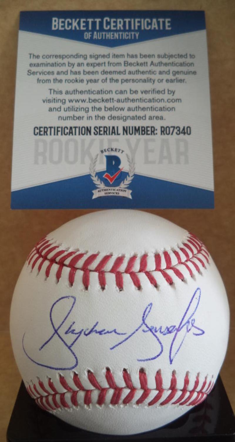 STEPHEN GONSALVES MINNESOTA TWINS ROOKIE YEAR SIGNED ML BASEBALL BECKETT R07340