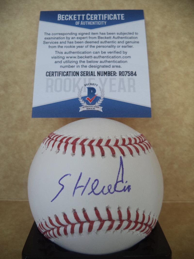 STARLING HEREDIA LA DODGERS ROOKIE YEAR SIGNED AUTO ML BASEBALL BECKETT R07584