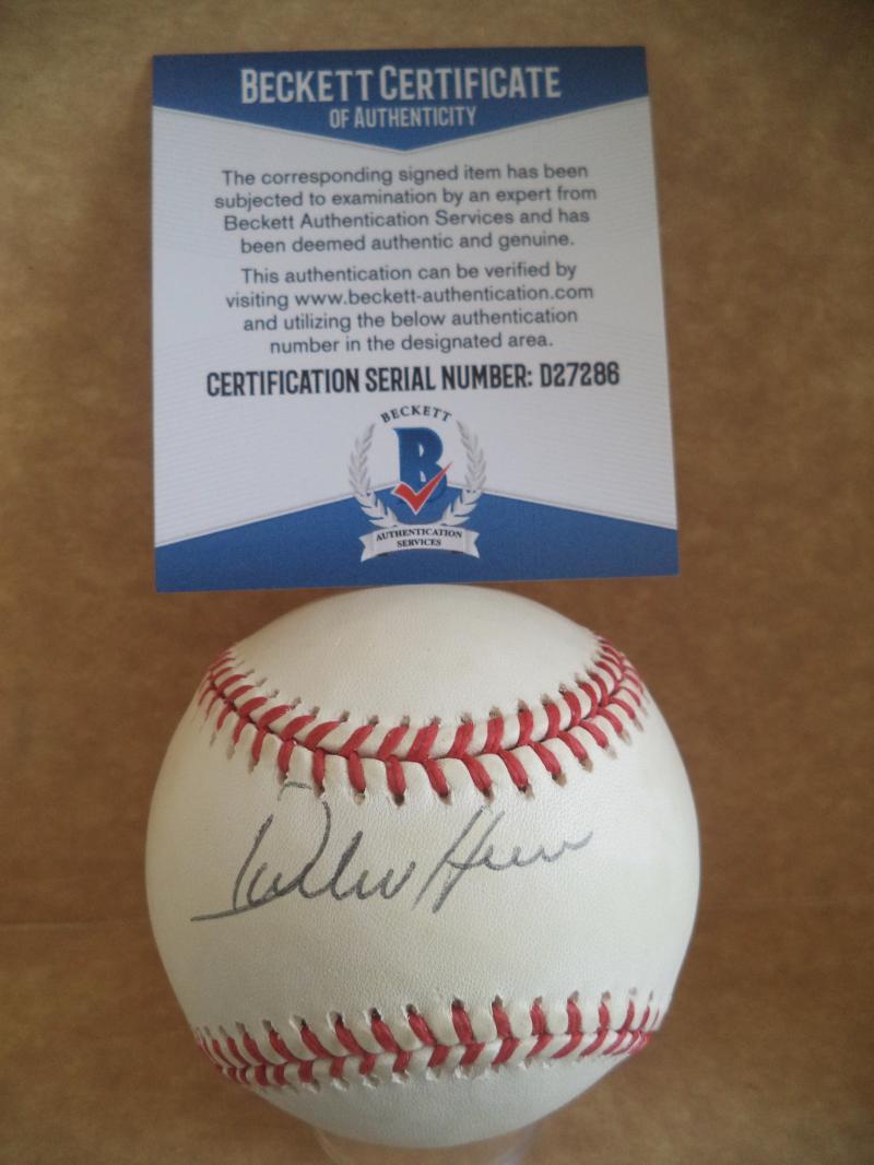 PANCHO HERRERA PHILADELPHIA PHILLIES DECEASED SIGNED NL BASEBALL BECKETT D27286