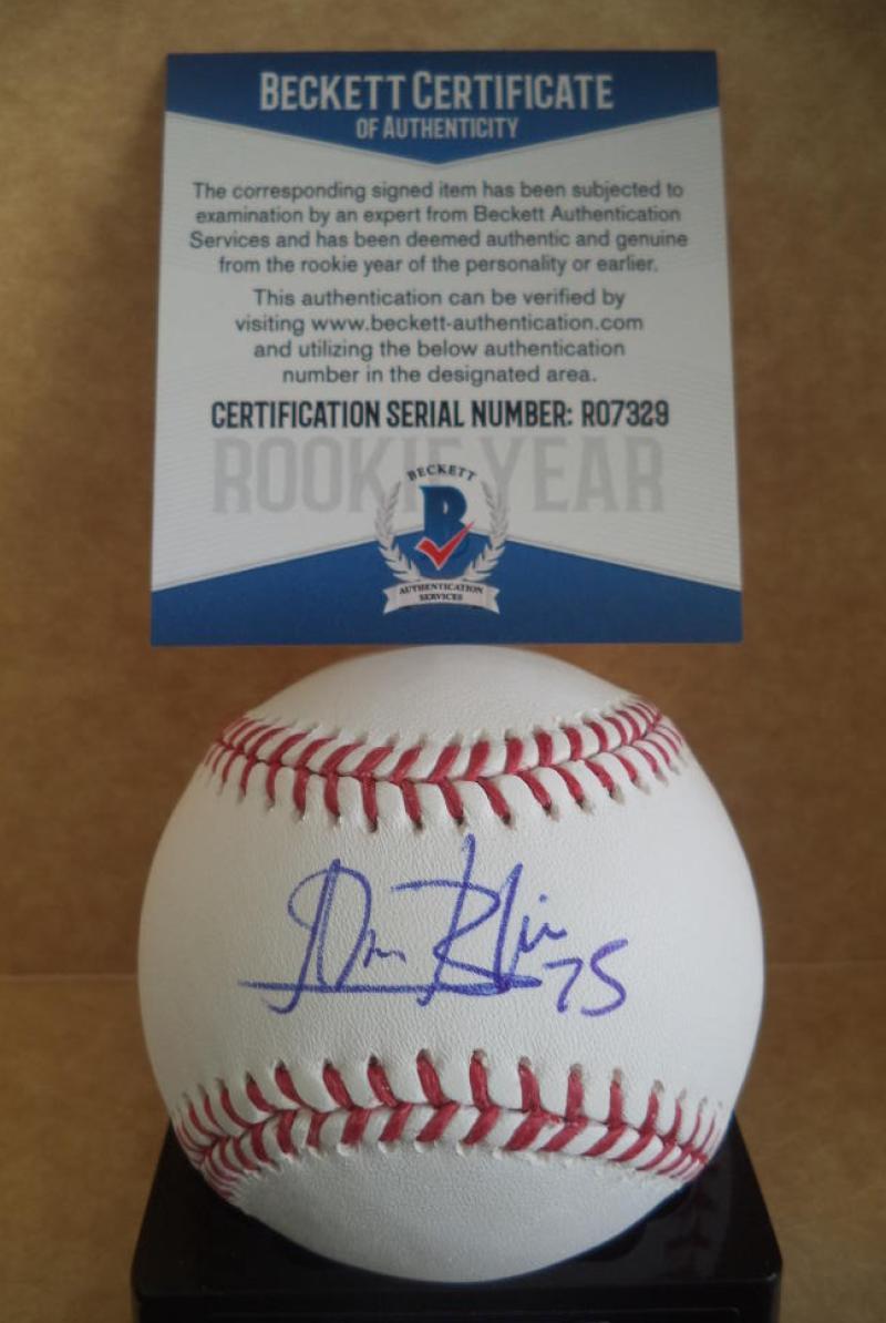 LEWIS BRINSON MIAMI MARLINS ROOKIE YEAR SIGNED AUTO ML BASEBALL BECKETT R07329