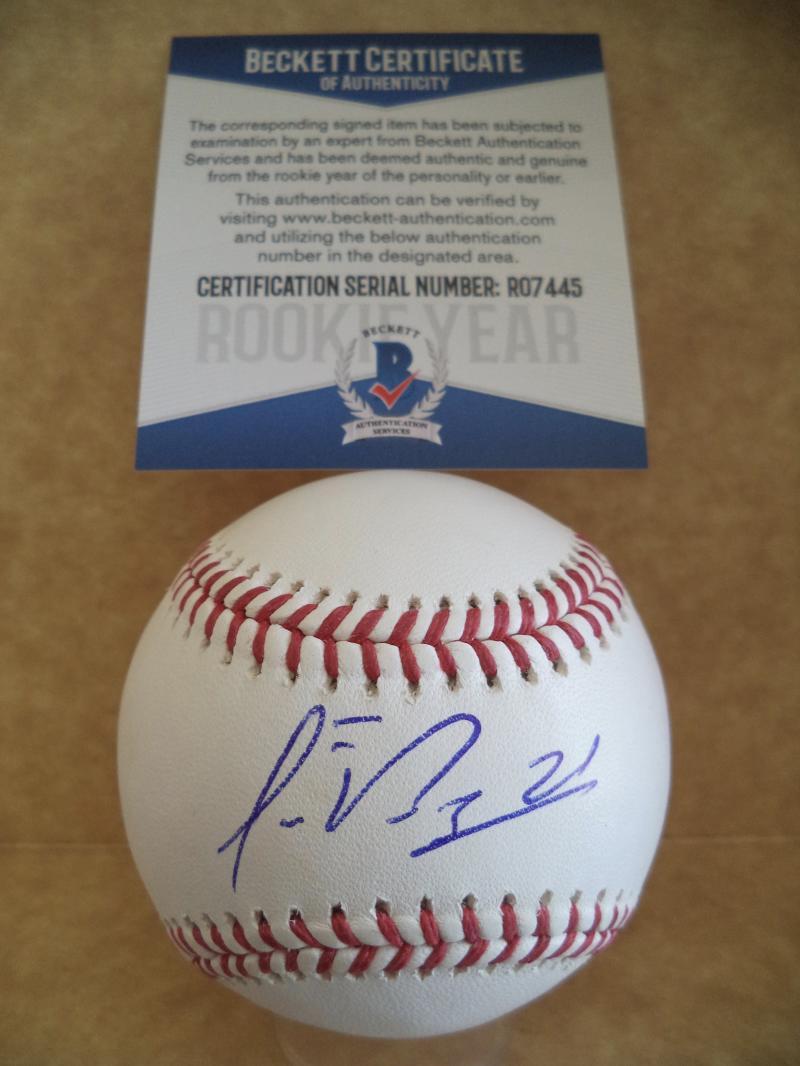 FRANKLIN PEREZ DETROIT TIGERS ROOKIE YEAR SIGNED AUTO ML BASEBALL BECKETT R07445