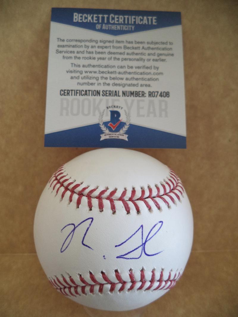 NICK SENZEL CINCINNATI REDS ROOKIE YEAR SIGNED AUTO M.L BASEBALL BECKETT R07406