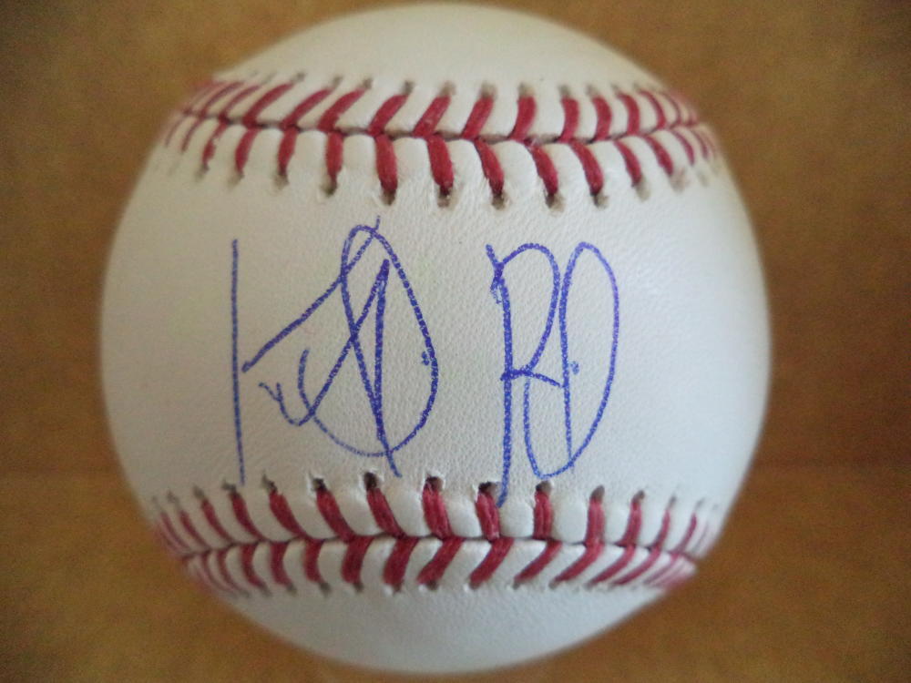 KEIBERT RUIZ LOS ANGELES DODGERS SIGNED AUTOGRAPHED M.L. BASEBALL W/COA D