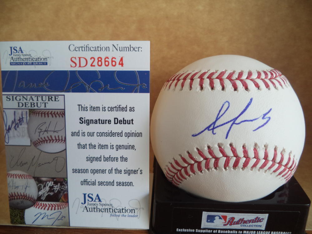 ALEX REYES ST. LOUIS CARDINALS SIGNATURE DEBUT SIGNED M.L. BASEBALL JSA SD28664