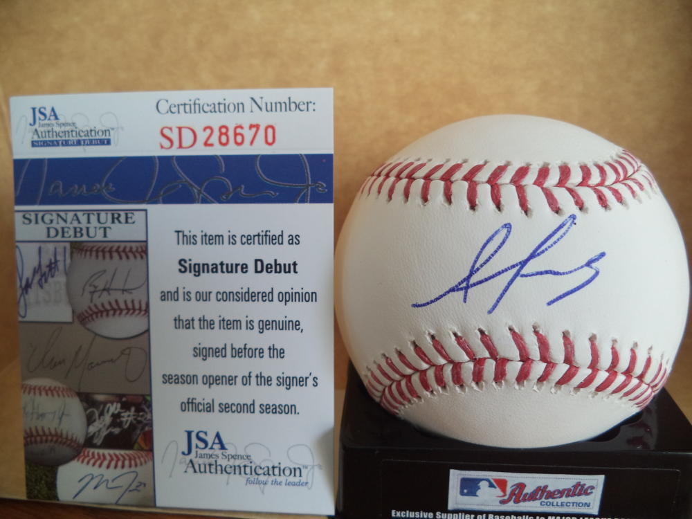 ALEX REYES ST. LOUIS CARDINALS SIGNATURE DEBUT SIGNED M.L. BASEBALL JSA SD28670