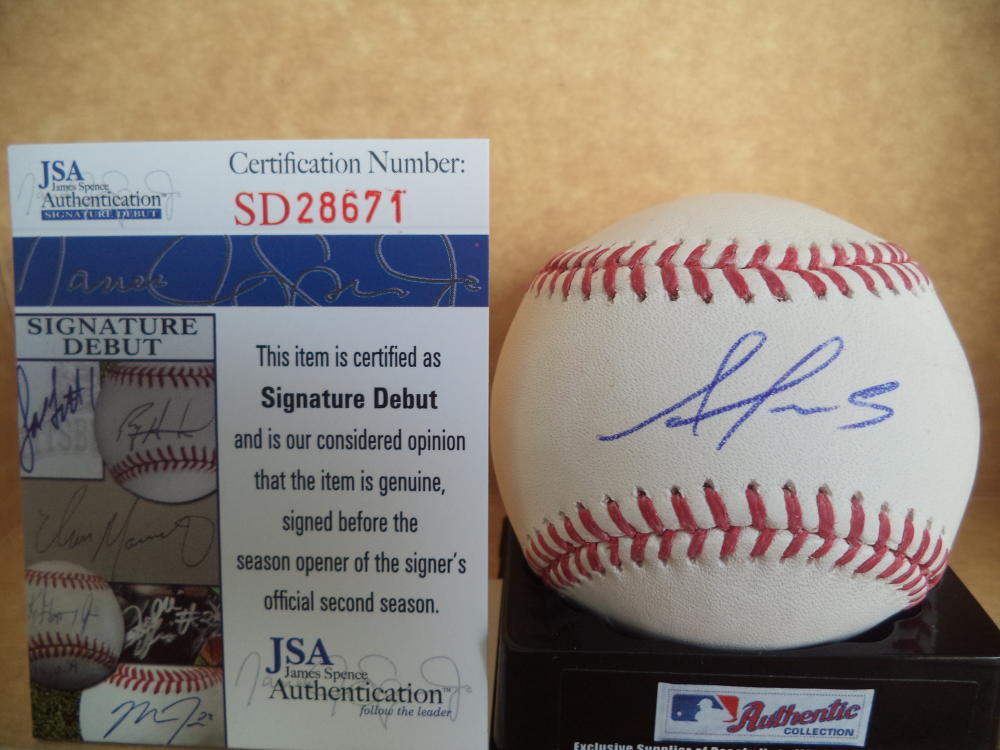 ALEX REYES ST. LOUIS CARDINALS SIGNATURE DEBUT SIGNED M.L. BASEBALL JSA SD28671
