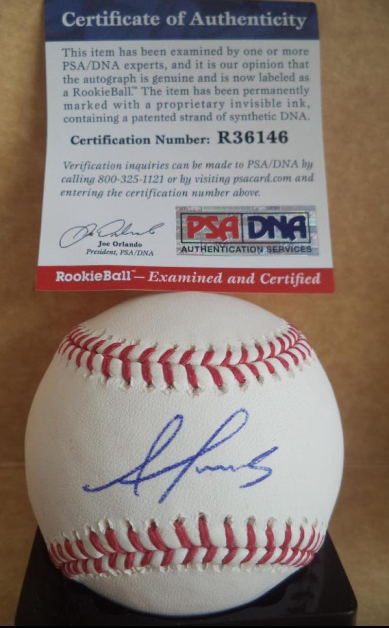 ALEX REYES ST. LOUIS CARDINALS ROOKIE GRAPH SIGNED M.L. BASEBALL PSA/DNA R36146