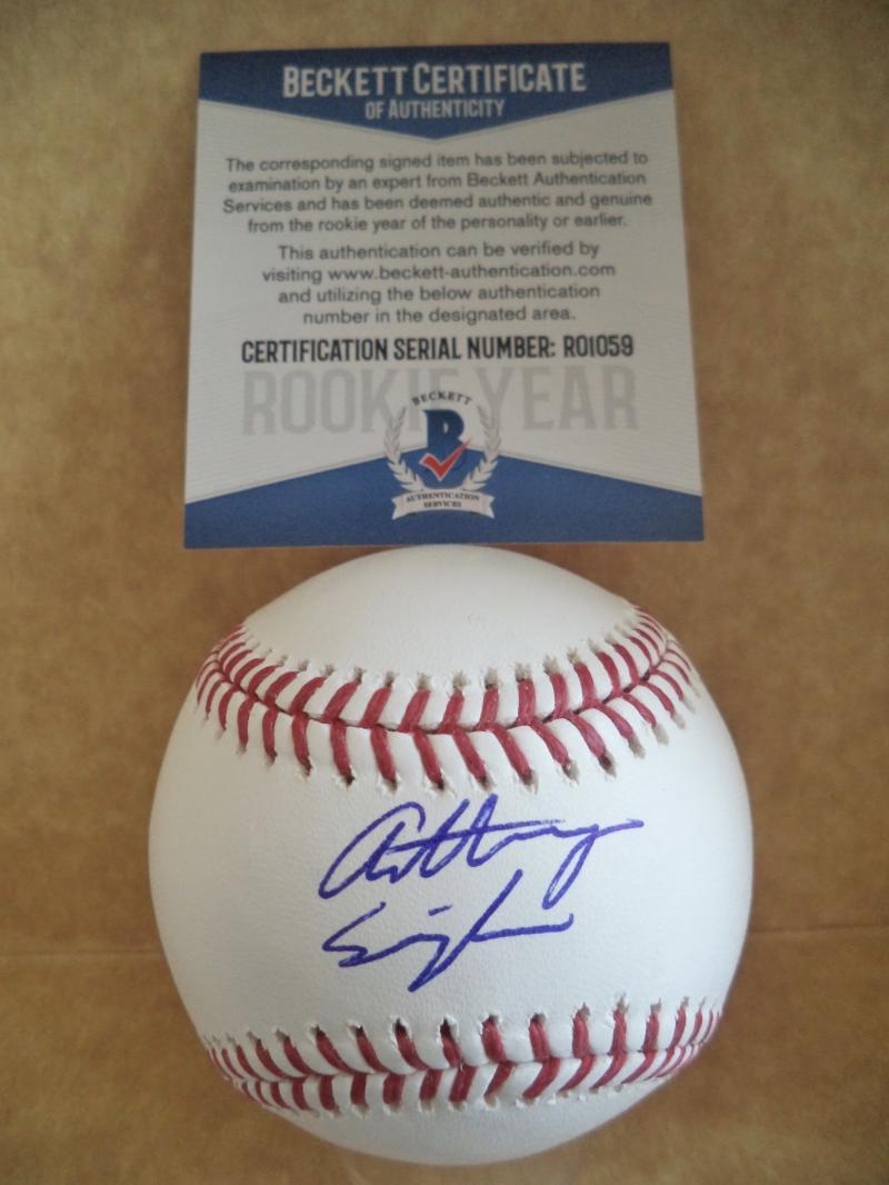ANTHONY SEIGLER YANKEES 1ST RD PICK ROOKIE YEAR SIGNED MLB BALL BECKETT R01059