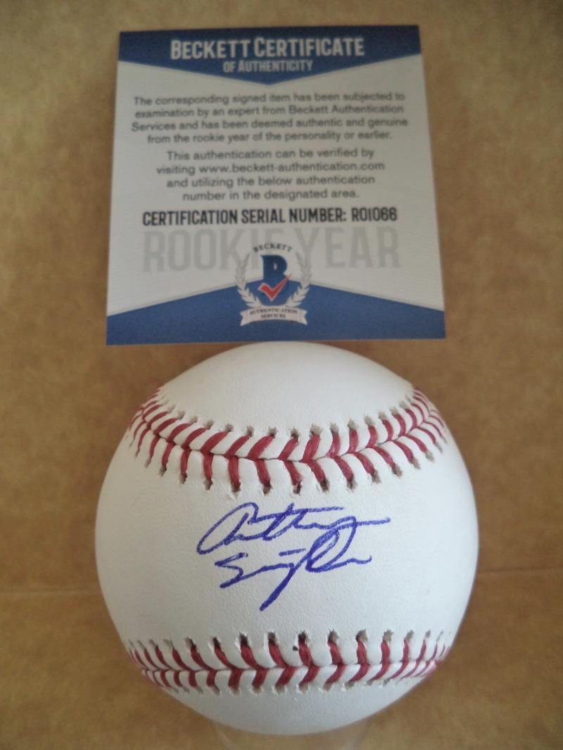 ANTHONY SEIGLER YANKEES 1ST RD PICK ROOKIE YEAR SIGNED ML BALL BECKETT R01066