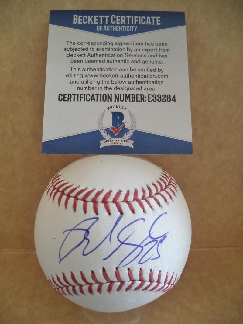ROB SEGEDIN LOS ANGELES DODGERS SIGNED AUTOGRAPHED M.L. BASEBALL BECKETT E33284