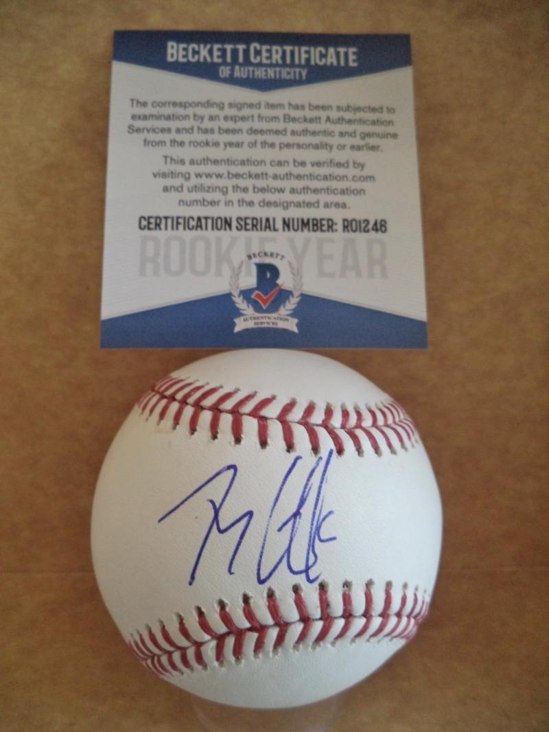 TYLER GAFFNEY PIRATES/ NEPATRIOTS ROOKIE YEAR SIGNED M.L BASEBALL BECKETT R01246