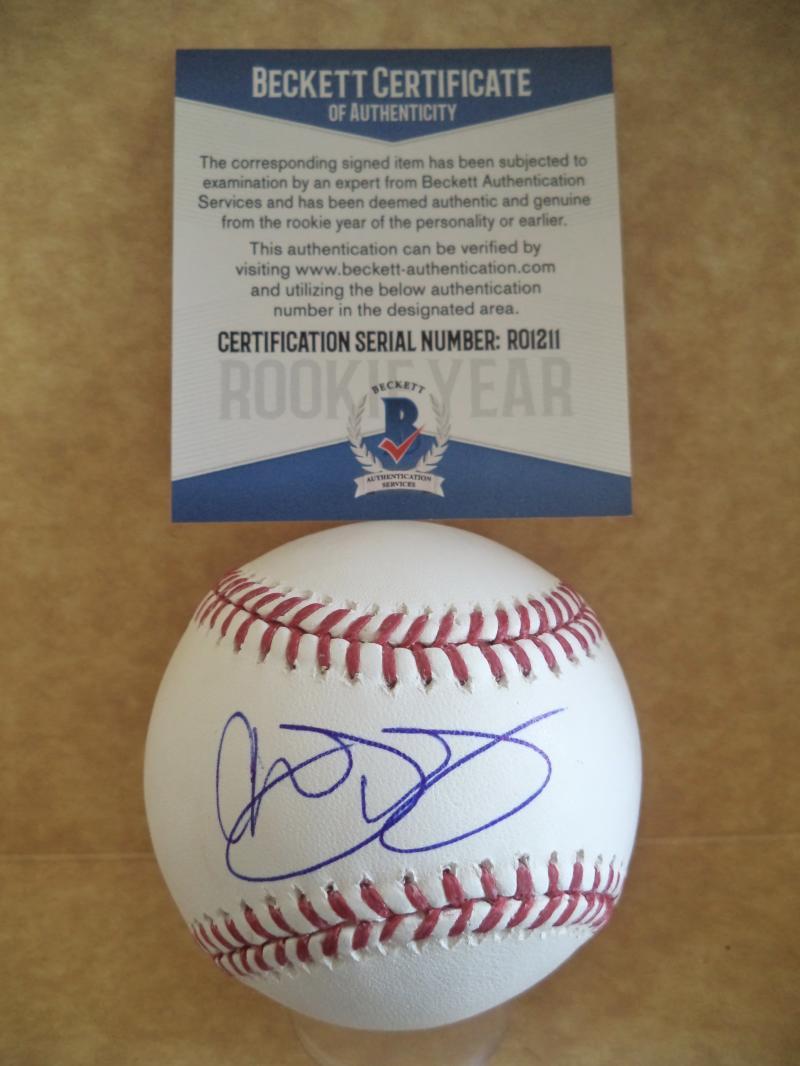 CHRISTIN STEWART DETROIT TIGERS ROOKIE YEAR SIGNED ML BASEBALL BECKETT RO1211