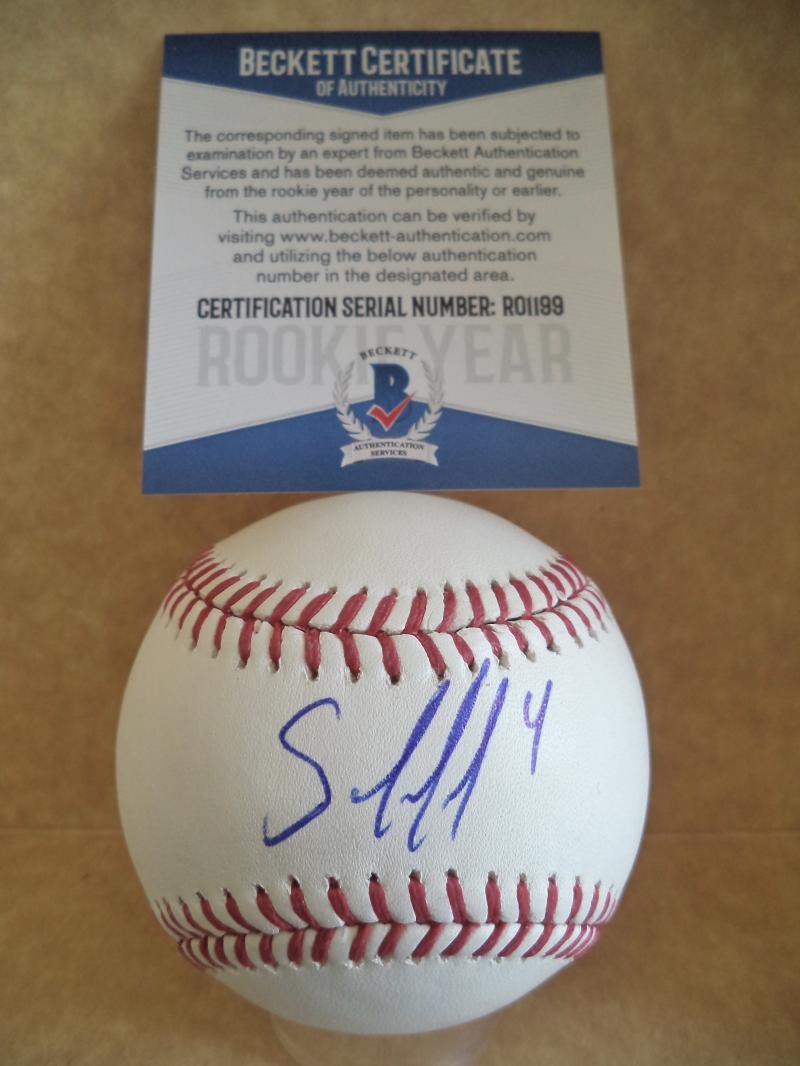 JESUS SANCHEZ TAMPA BAY RAYS ROOKIE YEAR SIGNED M.L. BASEBALL BECKETT RO1199