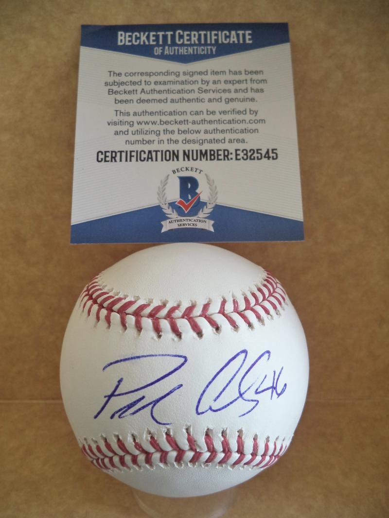 PATRICK CORBIN ARIZONA DIAMONDBACKS SIGNED AUTO M.L. BASEBALL BECKETT E32545