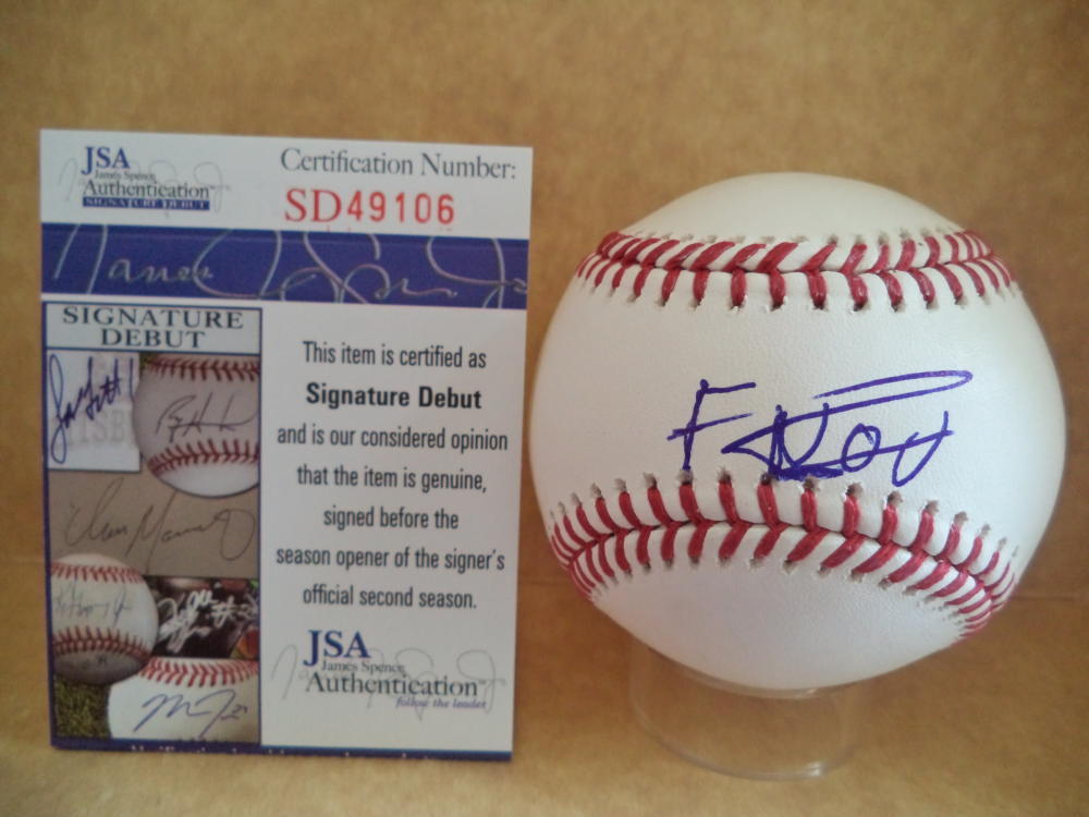 FREUDIS NOVA HOUSTON ASTROS SIGNATURE DEBUT SIGNED M.L. BASEBALL JSA SD49106