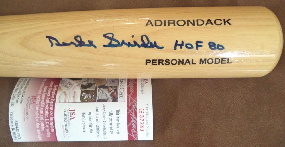 DUKE SNIDER HOF 80 DODGERS SIGNED AUTO ADIRONDACK PRES. MODEL BAT JSA G37280