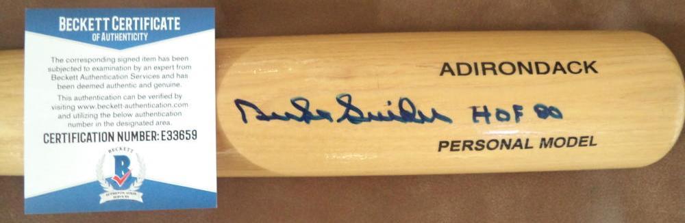 DUKE SNIDER HOF 80 DODGERS SIGNED AUTOGRAPHED ADIRONDACK BAT BECKETT E33659