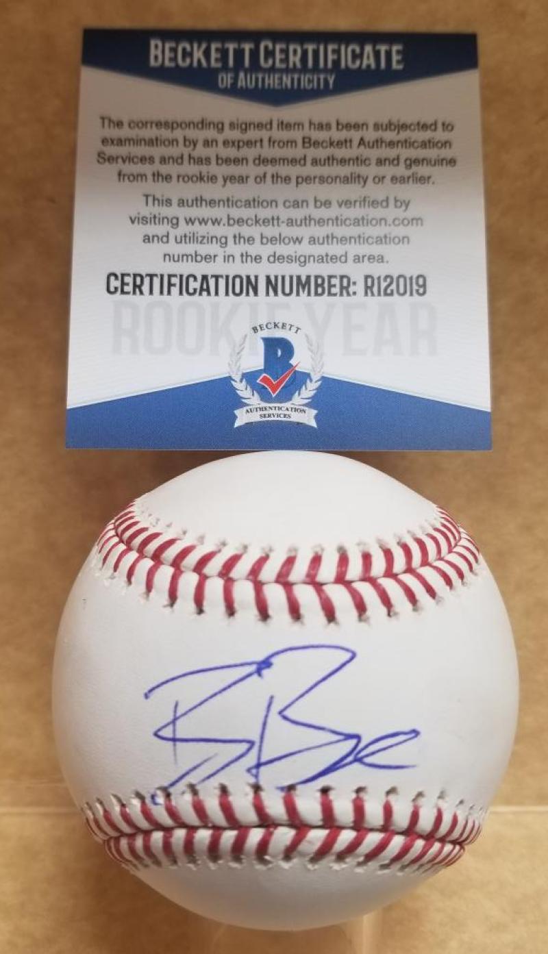 BEAU BURROWS DETROIT TIGERS ROOKIE YEAR SIGNED M.L. BASEBALL BECKETT R12019