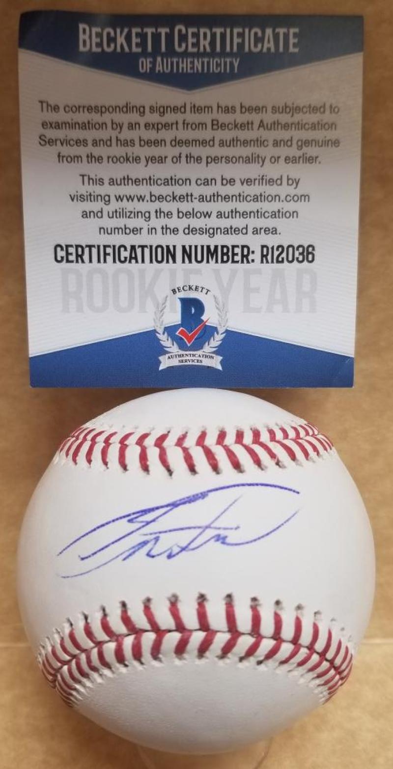 ALEX FAEDO DETROIT TIGERS ROOKIE YEAR SIGNED M.L. BASEBALL BECKETT R12036