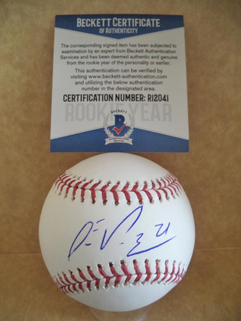 FRANKLIN PEREZ DETROIT TIGERS ROOKIE YEAR SIGNED AUTO ML BASEBALL BECKETT R12041