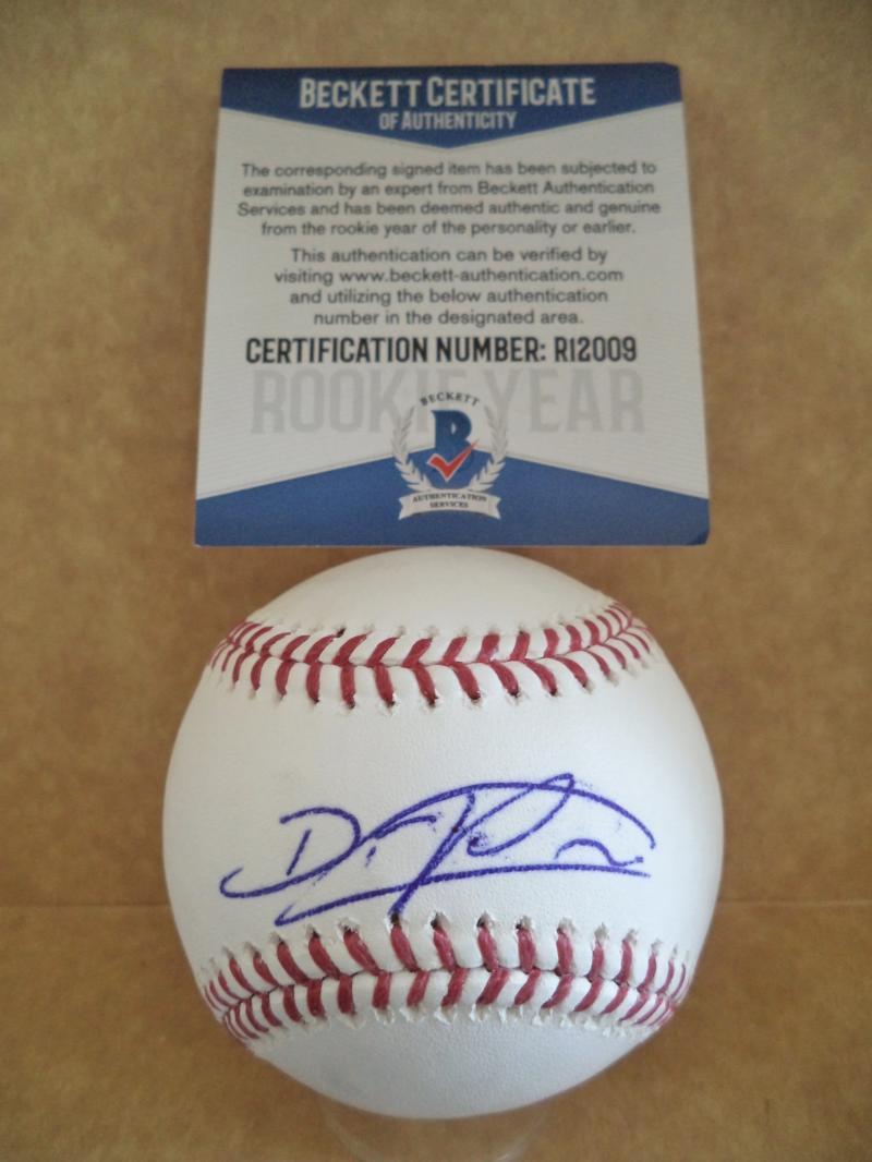 D.J. PETERS LOS ANGELES DODGERS ROOKIE YEAR SIGNED M.L BASEBALL BECKETT R12009