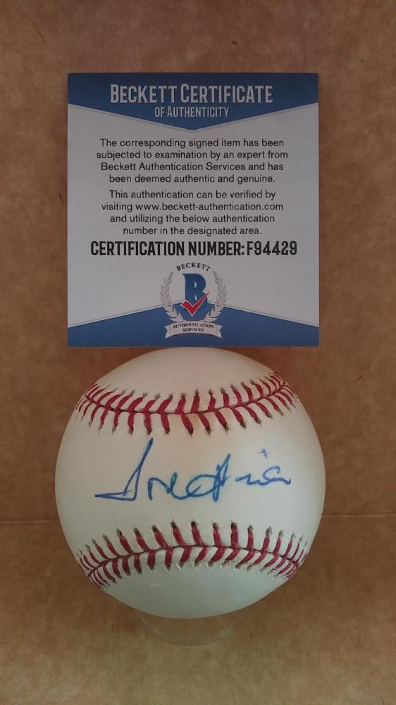 JOSE ARCIA PADRES/CUBS DECEASED SIGNED AUTOGRAPHED M.L BASEBALL BECKETT F94429
