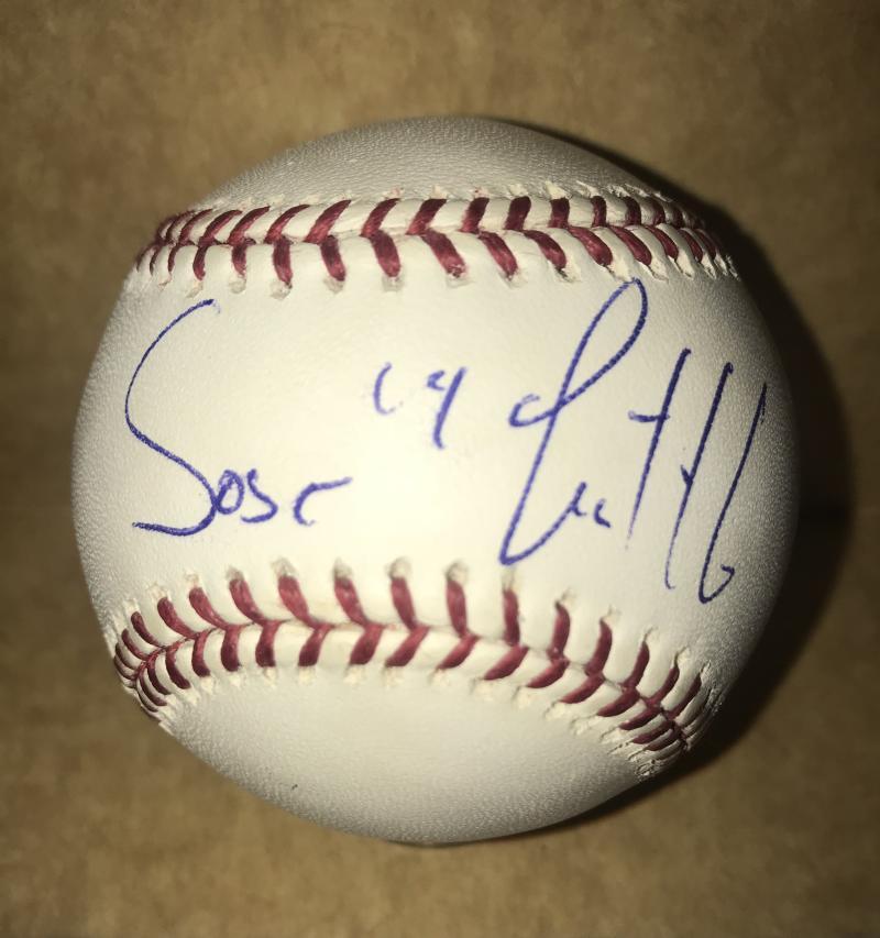JOSE CASTILLO PIRATES/GIANTS SIGNED AUTOGRAPHED M.L. BASEBALL W/COA