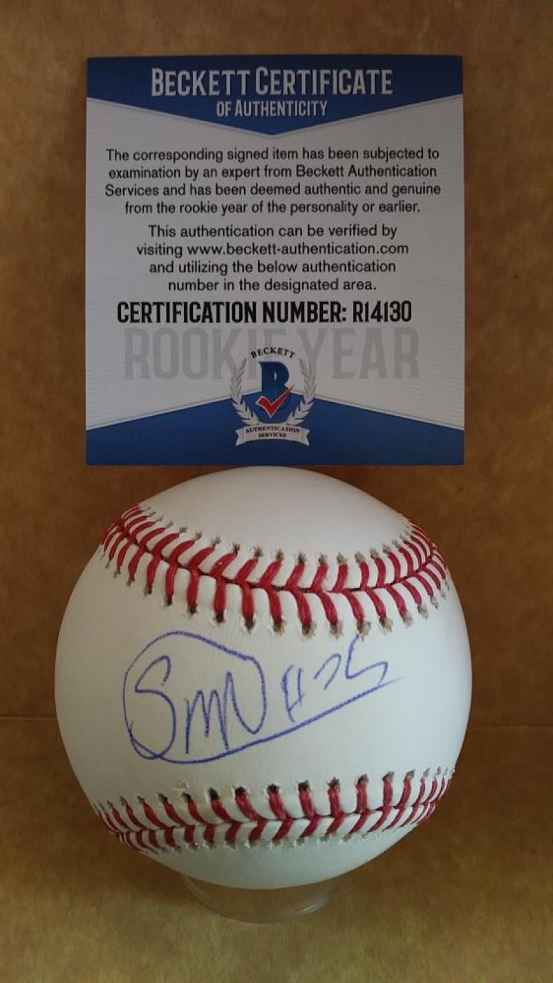 SEULY MATIAS KANSAS CITY ROYALS ROOKIE YEAR SIGNED M.L. BASEBALL BECKETT R14130