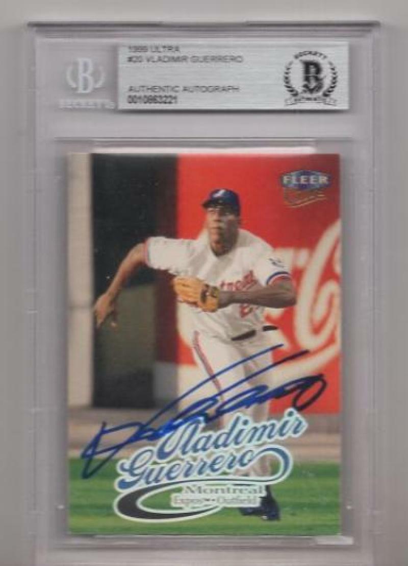 1999 FLEER ULTRA VLADIMIR GUERRERO SIGNED CARD BECKETT AUTHENTIC AUTOGRAPH