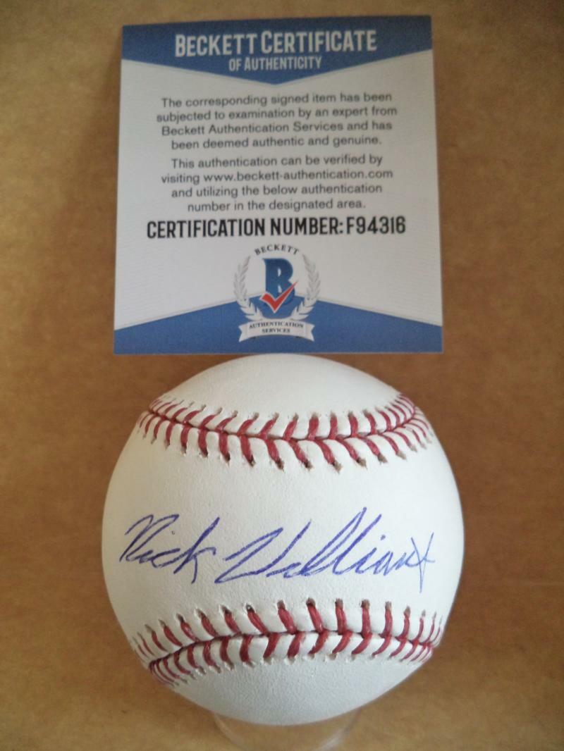NICK WILLIAMS PHILADELPHIA PHILLIES SIGNED AUTOGRAPH M.L. BASEBALL BECKETT F9431
