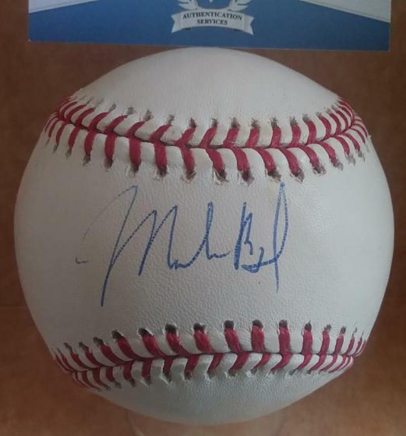 MARLON BYRD PHILLIES/RED SOX SIGNED AUTOGRAPHED M.L. BASEBALL BECKETT F94299