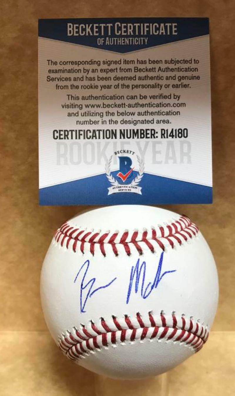 BRENNAN MALONE NORTH CAROLINA COMMIT ROOKIE SIGNED M.L. BASEBALL BECKETT R14180