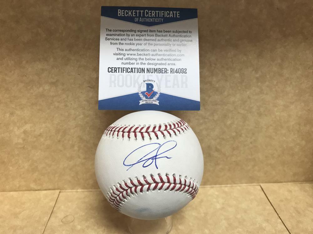 FORREST WHITLEY HOUSTON ASTROS ROOKIE YEAR SIGNED M.L. BASEBALL BECKETT R14092