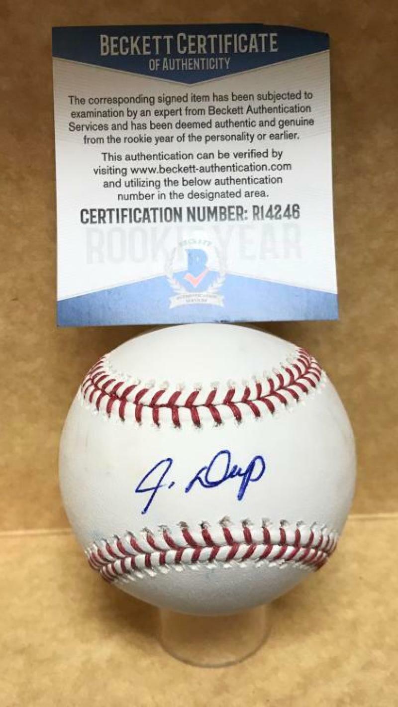 JON DUPLANTIER DIAMONDBACKS ROOKIE YEAR SIGNED BASEBALL BECKETT R14246