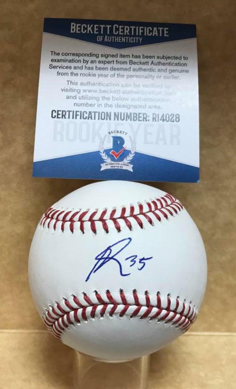 ADBERT ALZOLAY CHICAGO CUBS ROOKIE YEAR SIGNED M.L. BASEBALL BECKETT R14028