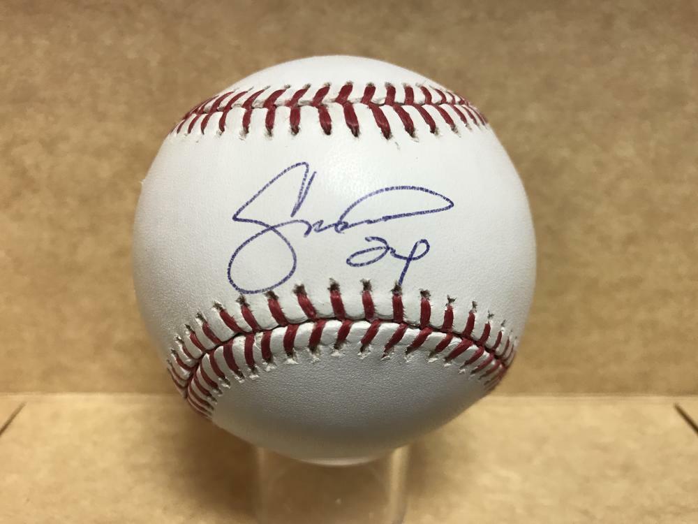 JOE MARTINEZ GIANTS/PIRATES/INDIANS SIGNED AUTOGRAPHED M.L. BASEBALL W/ COA