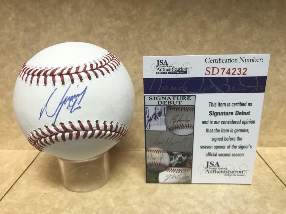 LUIS URIAS SAN DIEGO PADRES SIGNATURE DEBUT SIGNED AUTO M.L. BASEBALL JSA SD7423